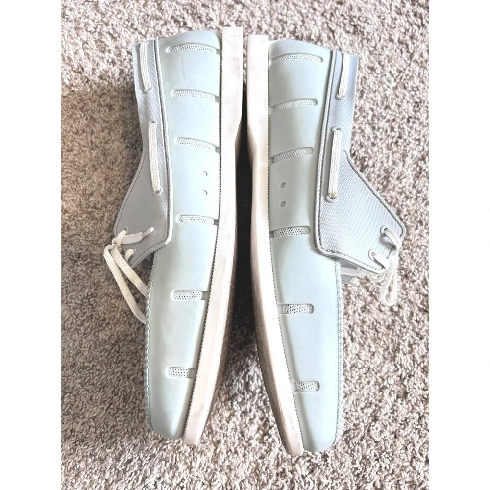 Swims Light Blue and White Boat Shoe Loafers